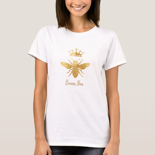 simulated gold foil queen bee T-Shirt (Front)