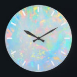 simulated holographic opal large clock<br><div class="desc">please note the holographic effect is not real,  but just simulated</div>