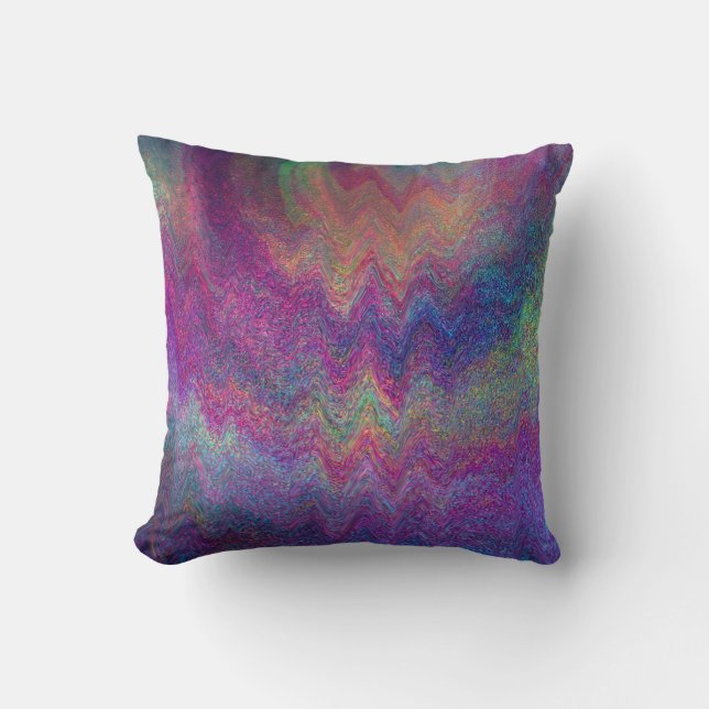 Simulated Metallic Paint Multi-coloured Cushion (Front)