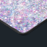 simulated purple chunky glitter desk mat<br><div class="desc">faux glitter desk mat</div>