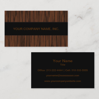 Simulated Walnut Business Card