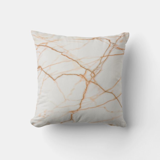 Simulated White / Brown Marble Cushion (Front)