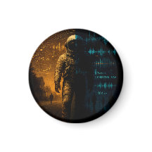 Simulation Phase One Poster - Glitch Astronaut Art