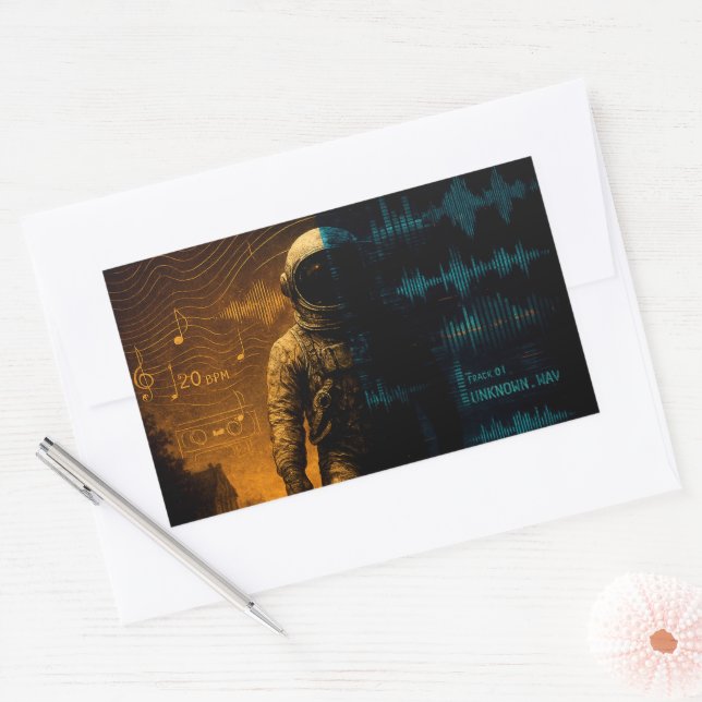 Simulation Phase One Poster - Glitch Astronaut Art Rectangular Sticker (Envelope)