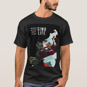 SIMULIFE where bytes meet being for Simulation T-Shirt