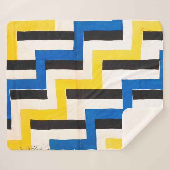 Simultaneous Fabric | Sonia Delaunay | Sherpa Blanket (Front (Horizontal))