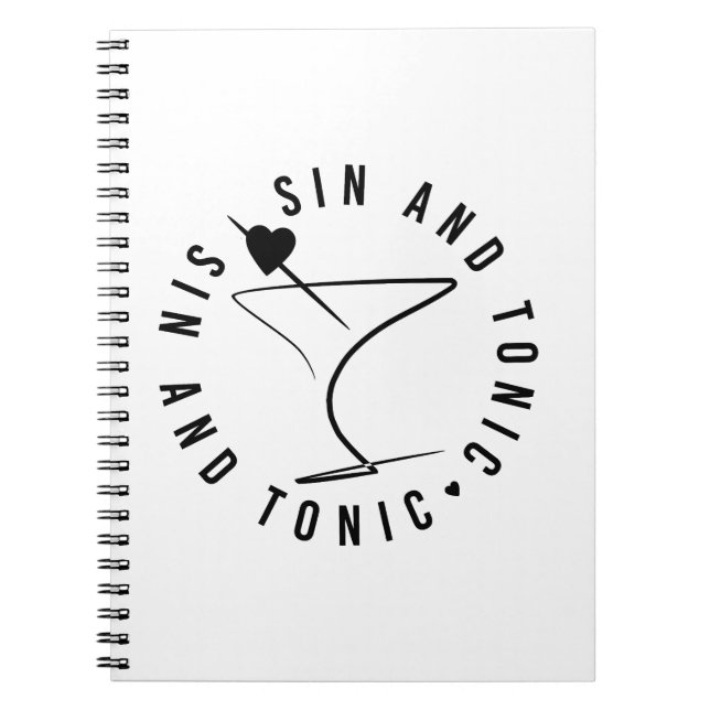 Sin and Tonic notebook (Front)