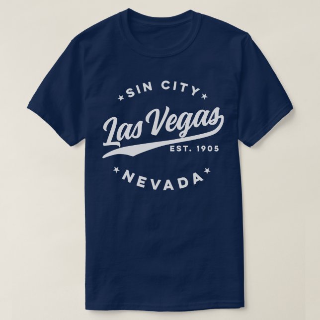 Sin City Las Vegas Nevada White T-Shirt (Design Front)