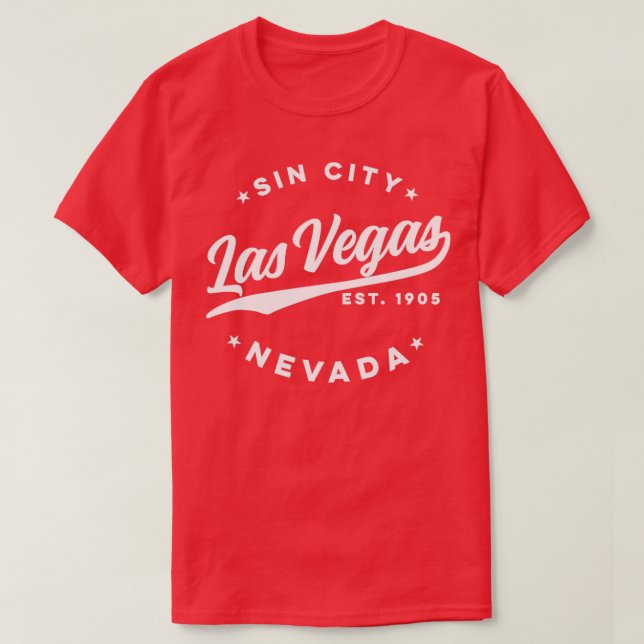 Sin City Las Vegas Nevada White T-Shirt (Design Front)