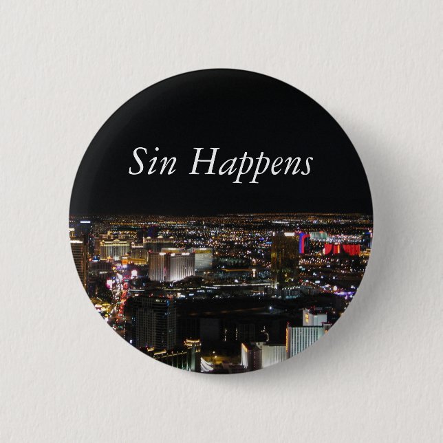 Sin Happens 6 Cm Round Badge (Front)