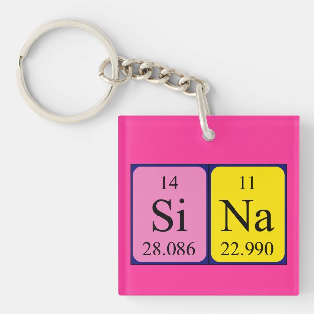 Sina periodic table name keyring (Front)