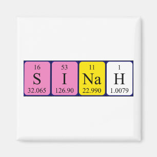 Sinah periodic table name magnet
