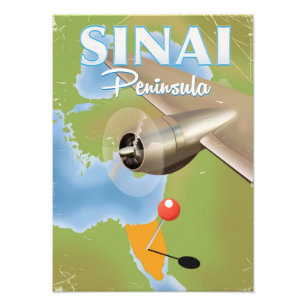 Sinai Peninsula Flight travel poster