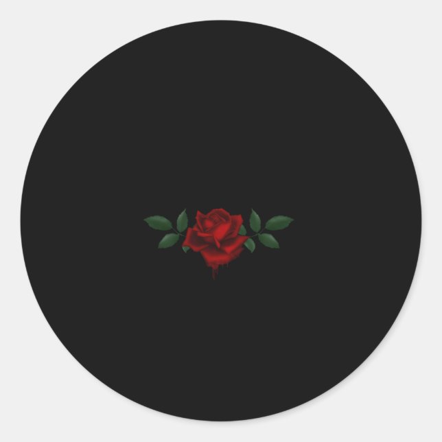 Sinaloa Mexico Bleeding Rose Classic Round Sticker (Front)