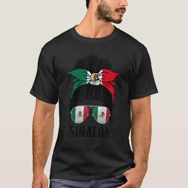 Sinaloa Mexico Pride Mexican Flag State T-Shirt (Front)