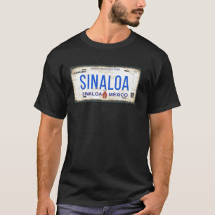 Sinaloa Mexico State License Plate T-Shirt