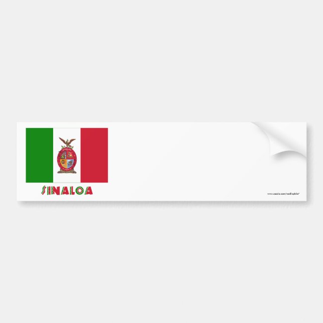 Sinaloa Unofficial Flag Bumper Sticker (Front)