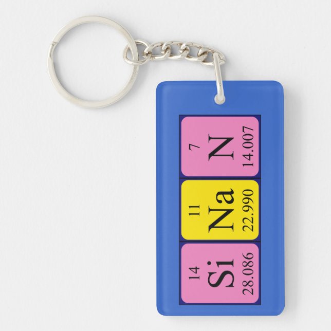 Sinan periodic table name keyring (Front)