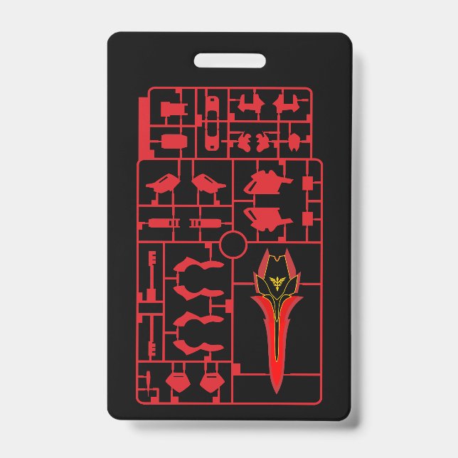 sinanju gundam gunpla plamo model runner kit char  ID badge (Front)