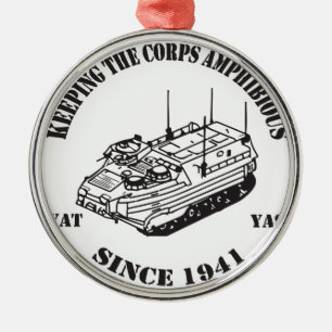 Since 1941 Track II logo Metal Tree Decoration