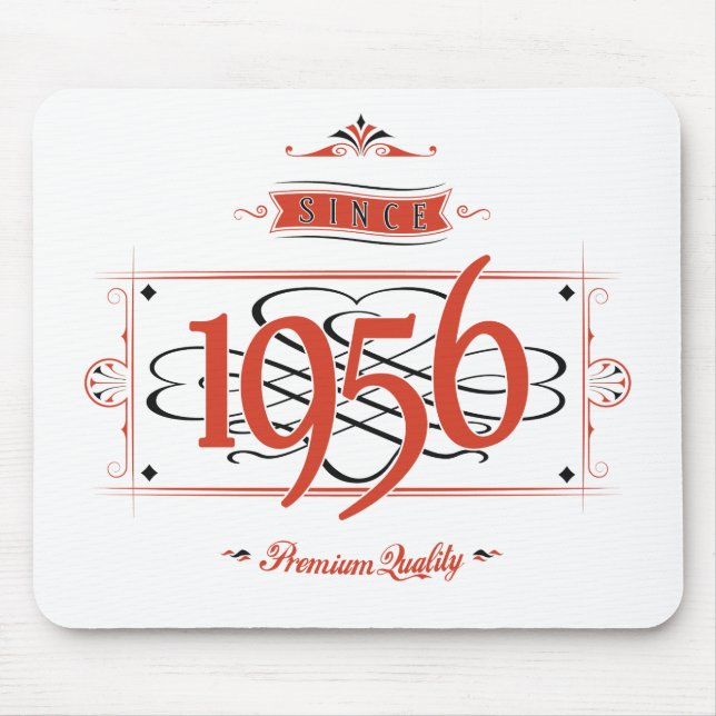 Since 1956 (Red&Black) Mouse Pad (Front)