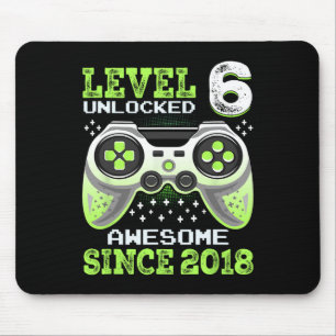 Since 2018 Funny Video Game 6th Birthday Mouse Pad