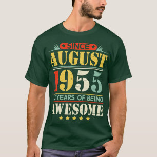 Since August 1955 Happy Birthday 65 Years Of Being T-Shirt