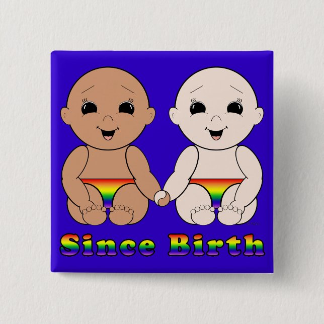 Since Birth 8r 15 Cm Square Badge (Front)