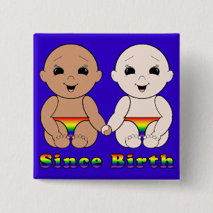 Since Birth 8r 15 Cm Square Badge