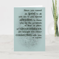 Since you cannot do good to all