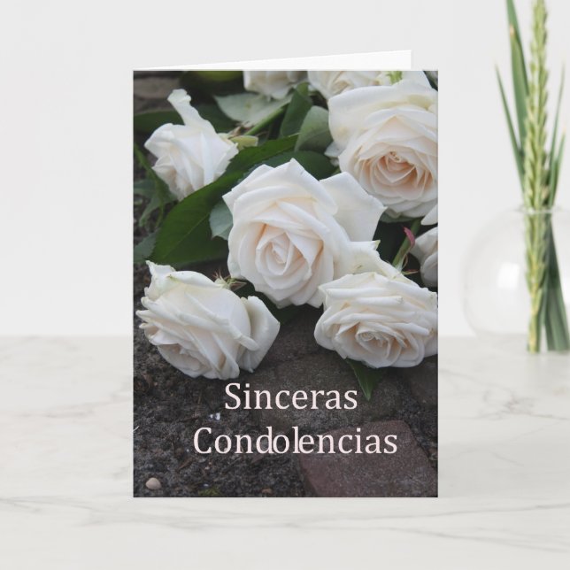 Sinceras Condolencias Spanish sympathy card (Front)