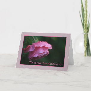 Sinceras Condolencias Spanish sympathy card