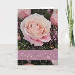 Sinceras Condolencias Spanish sympathy card