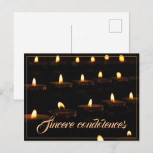 Sincere condolence holiday postcard