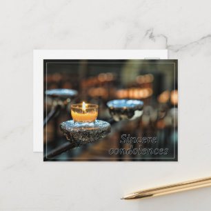 Sincere condolence holiday postcard