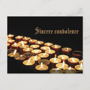 Sincere condolence postcard