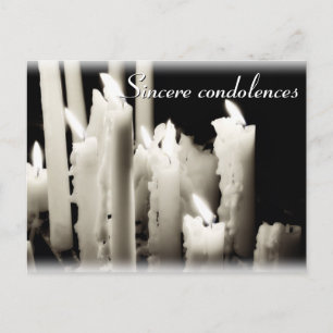 Sincere condolence postcard
