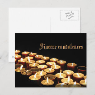 Sincere condolence postcard