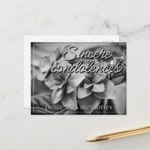 Sincere condolences holiday postcard