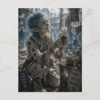 Sincere Faith / Clown / Plant Exhibition Postcard