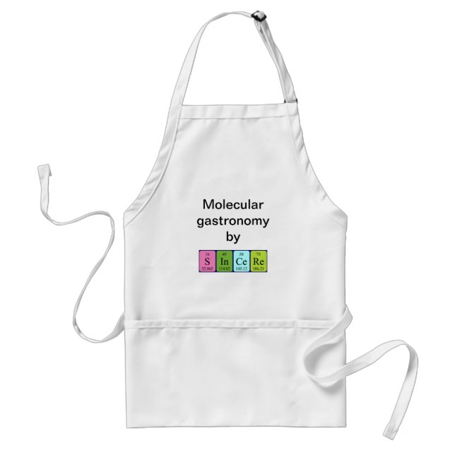 Sincere periodic table name apron (Front)