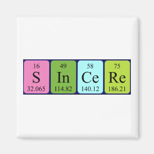 Sincere periodic table name magnet