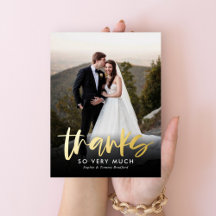 Sincere Thanks FOIL Thank You Postcard