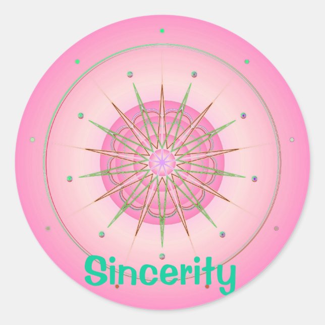Sincerity (Virtue sticker) Classic Round Sticker (Front)