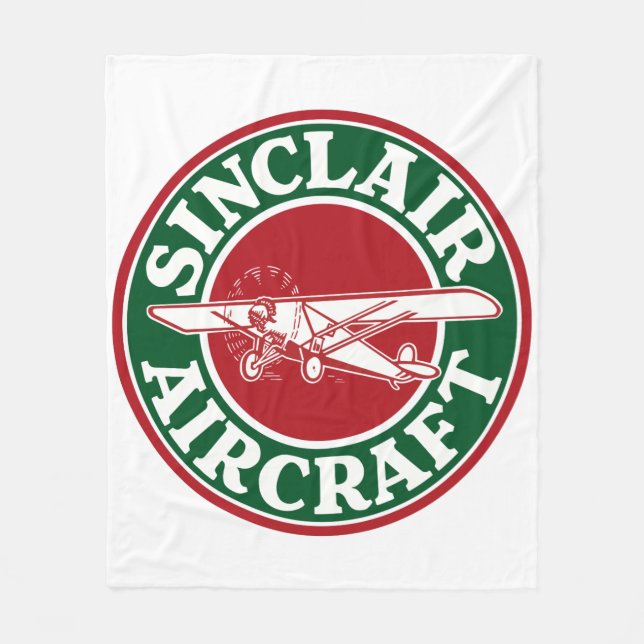 Sinclair Aircraft vintage sign Fleece Blanket (Front)