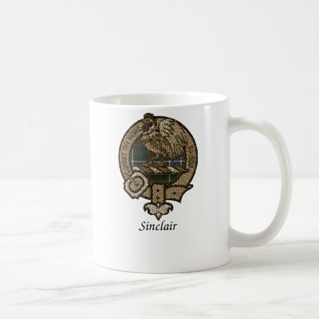 Sinclair Clan Crest Coffee Mug (Right)