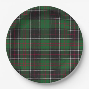 Sinclair Clan Hunting Tartan Variant Plaid Paper Plate
