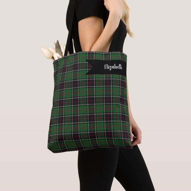 Sinclair Clan Hunting Tartan Variant Plaid Tote Bag (Close Up)