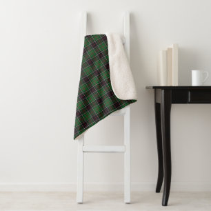 Sinclair Clan Hunting Tartan Variant Sherpa Blanket