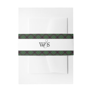 Sinclair Clan Tartan Scottish Plaid Invitation Belly Band